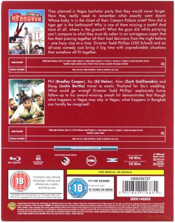 Hangover / The Hangover: Part 2 (Kac Vegas / Kac Vegas w Bangkoku) [2xBlu-Ray]