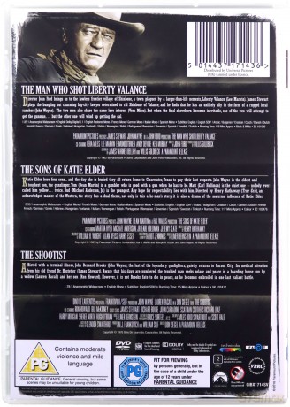John Wayne Western: Człowiek, który zabił Liberty Valance / Synowie Katie Elder / The Shootist (Rewolwerowiec) [3DVD]
