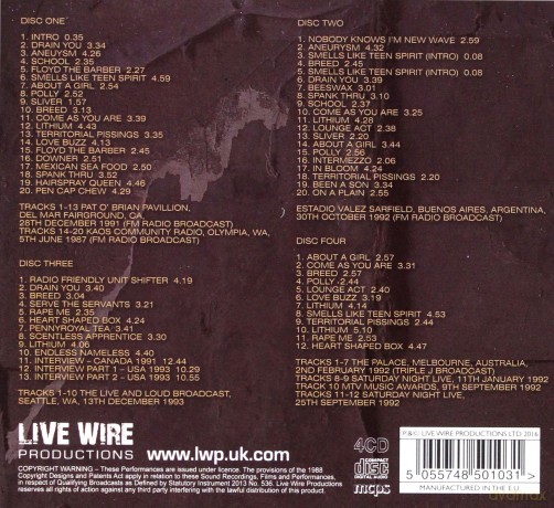 Nirvana: Live On Air [4CD]