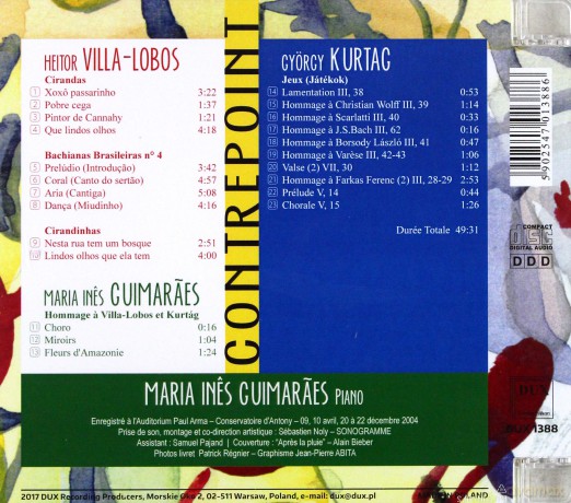 Maria Ines Guimaraes: Villa-Lobos, Guimaraes, GyoeRgy. Contrepoint. Guimaraes [CD]