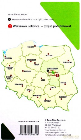 GREENVELO mapa tras rowerowych Warszawa i okolice część południowa [KSIĄŻKA]