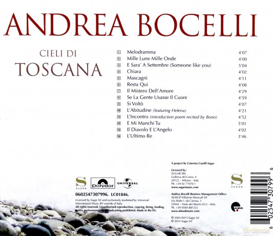 Andrea Bocelli: Cieli Di Toscana [CD]