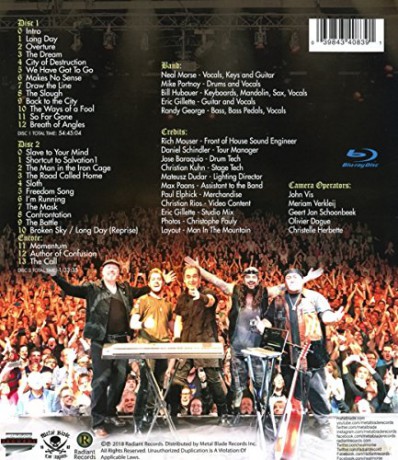 The Neal Morse Band: The Similitude Of A Dream Live In Tilburg 2017 [2xBlu-Ray]