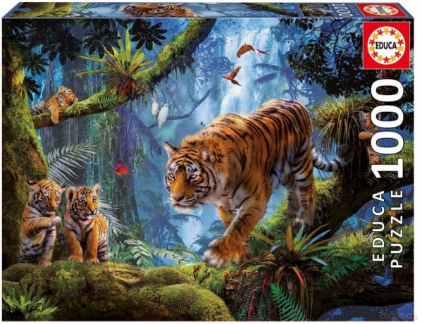 EDUCA 1000 el., Tygrysy na drzewie [PUZZLE]