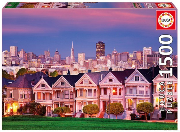 EDUCA 1500 el., Painted ladies San Francisco [PUZZLE]