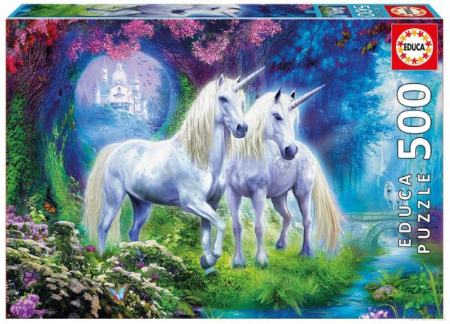 EDUCA 500 el., Jednorożce w lesie [PUZZLE]