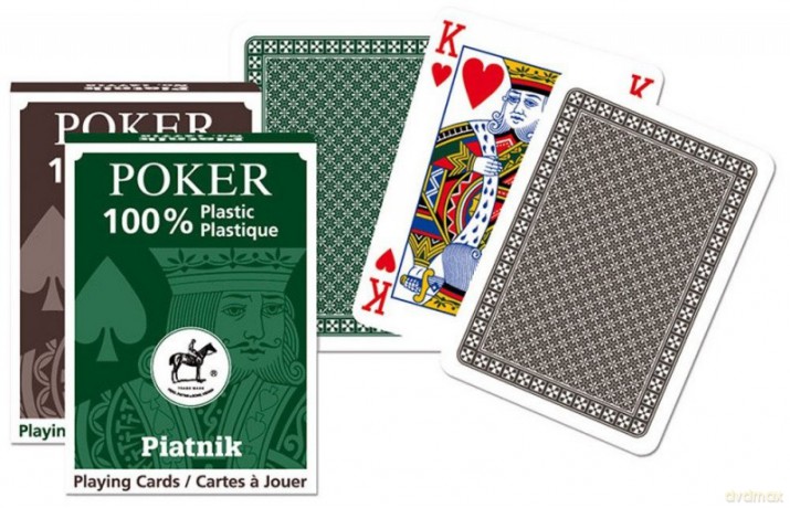 Karty pojedyncze talie plastikowe Poker [KARTY]