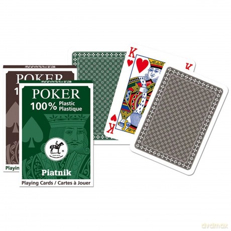 Karty pojedyncze talie plastikowe Poker [KARTY]