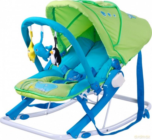 Leżaczek z daszkiem Aqua Green