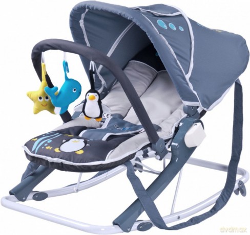 Leżaczek z daszkiem Aqua Grey