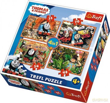 TREFL 4w1 Podróże po świecie Tomek i Przyjaciele [PUZZLE]