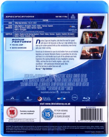 Gone In 60 Seconds [Blu-Ray]