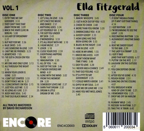 Ella Fitzgerald: Ultimate vol. 1 [4CD]