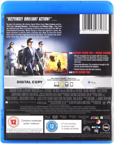 Mission Impossible Ghost Protocol [Blu-Ray]+[DVD]
