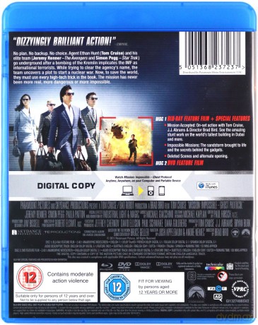 Mission Impossible Ghost Protocol [Blu-Ray]+[DVD]