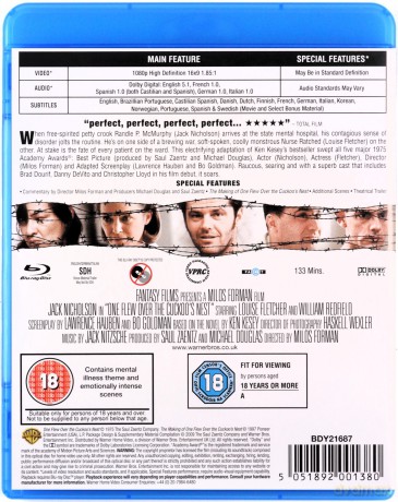 One Flew Over The Cuckoos Nest [Blu-Ray]