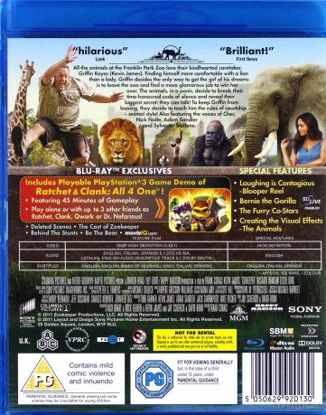 The Zookeeper [Blu-Ray]