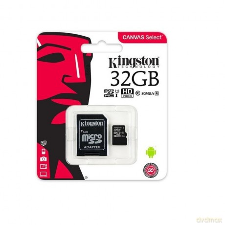 Kingston Canvas Select karta pamięci microSDHC 32 GB, UHS-I, klasa 10 z adapterem