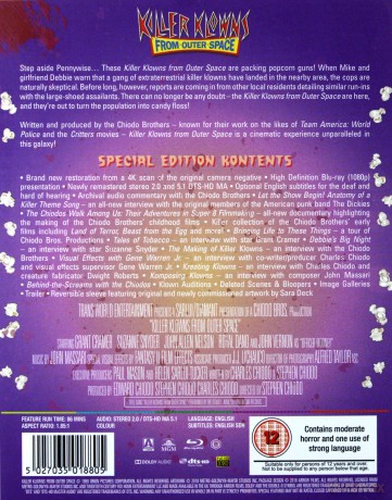 Killer Klowns From Outer Space [Blu-Ray]