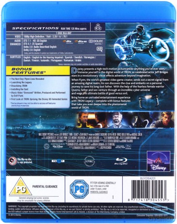 Tron Legacy (Tron: Dziedzictwo) (Disney) [Blu-Ray]