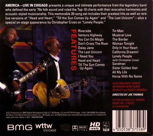 America: Live On Soundstage (Classic Series) [DVD]+[CD]
