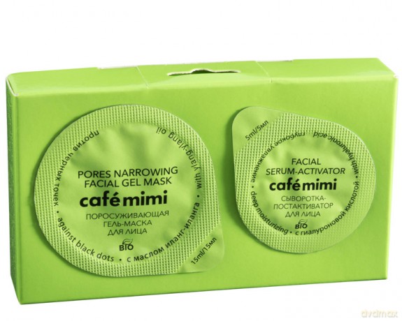 Cafe Mimi Zestaw 2-etapowy do twarzy nawilżający (maseczka 15 ml + serum-aktywator 5 ml)