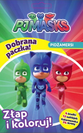 Dobrana paczka. Złap i koloruj PJ Masks Pidżamersi [KSIĄŻKA]