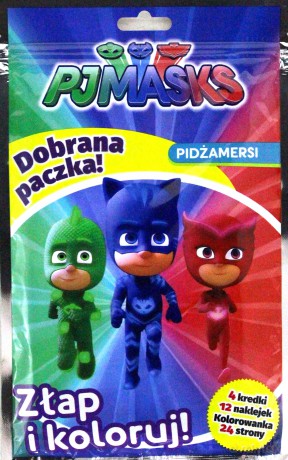 Dobrana paczka. Złap i koloruj PJ Masks Pidżamersi [KSIĄŻKA]