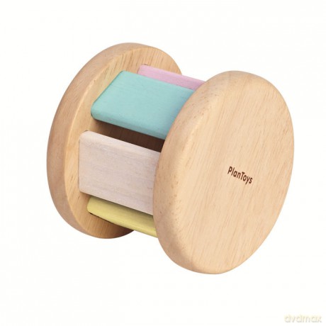 Grzechotka pastelowa Roller. Zabawki drewniane