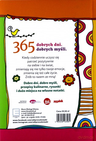 Kalendarz 2019 rok dobrych myśli [KALENDARZ]