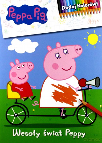 Wesoły świat Peppy. Świnka Peppa. Dodaj kolorów [KSIĄŻKA]