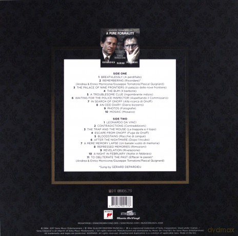 A Pure Formality.. soundtrack (Ennio Morricone) [Winyl]