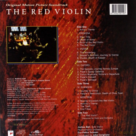 Red Violin soundtrack (JOSHUA Bell) [2xWinyl]