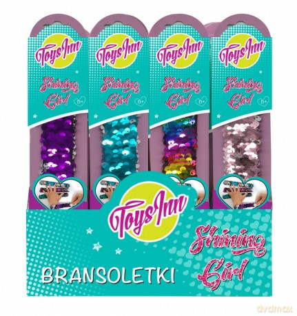Bransoletki cekinowe mix - display
