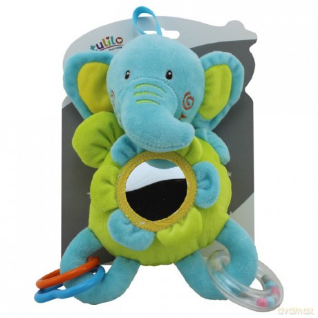Grzechotka z dodatkami New Baby Słonik 23 cm