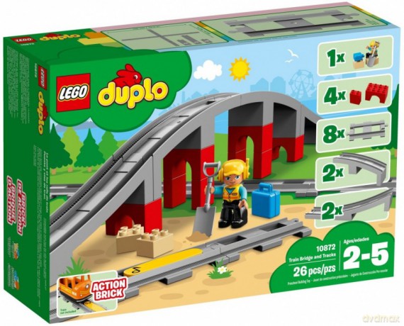 LEGO DUPLO Tory kolejowe i wiadukt (10872) [KLOCKI]