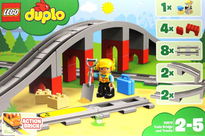 LEGO DUPLO Tory kolejowe i wiadukt (10872) [KLOCKI]
