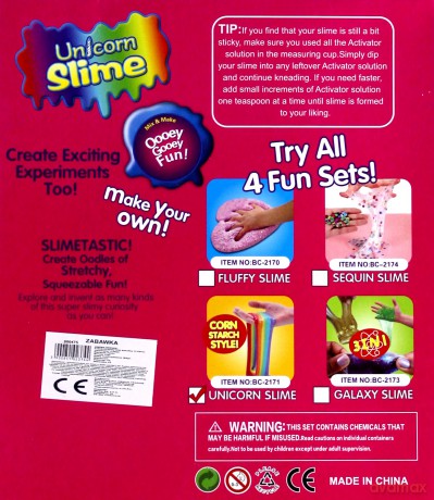 Slime zestaw duży tęczowy