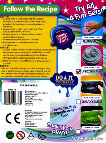 Slime zestaw średni - Jednorożec tęcza
