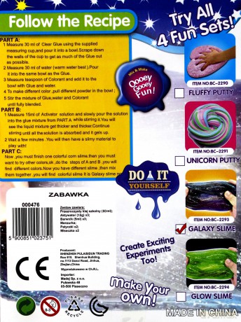 Slime zestaw średni tęczowy