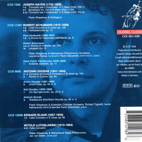 Pieter Wispelwey: Cello Concertos By Dvorak. Elgar. Haydn. Schumann. Lutoslawski [4CD]