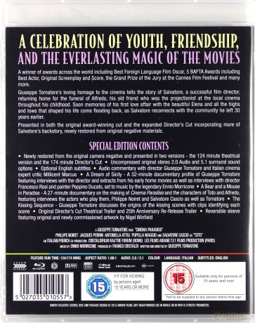 Cinema Paradiso 25th Anniversary Remastered [2xBlu-Ray]