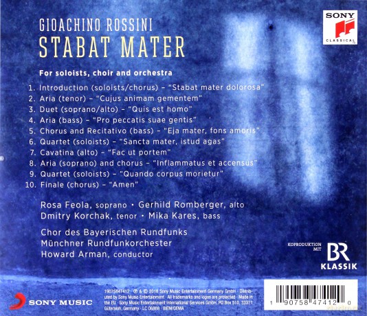 Howard Arman: Rossini: Stabat Mater [CD]