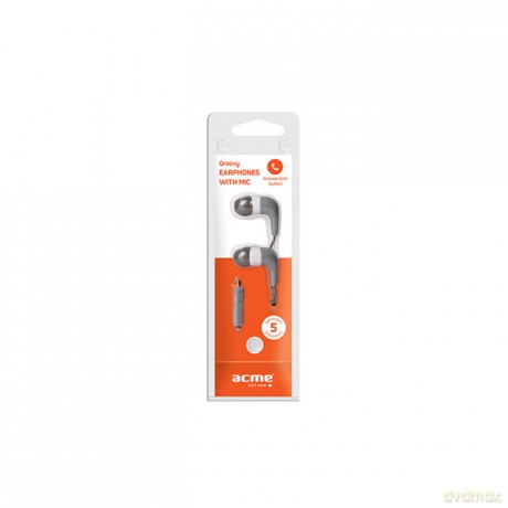 ACME EUROPE Słuchawki HE15G Groovy z mikrofonem szare