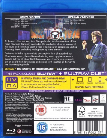 John Bishop Live Rollercoaster Tour [Blu-Ray]