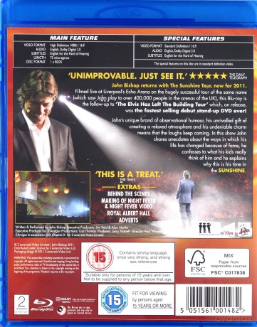 John Bishop Live The Sunshine Tour [Blu-Ray]