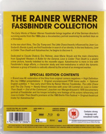 Rainer Werner Fassbinder Collection The Early Works (Mały chaos / Włóczęga / Miłość jest zimniejsza niż śmierć / Dzieciorób) [Blu-Ray]