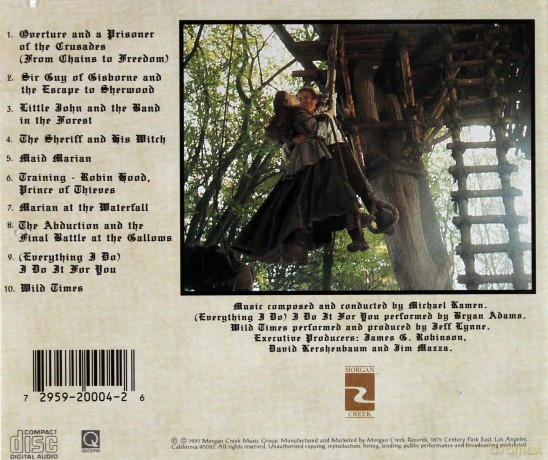 Robin Hood: Prince Of Thieves soundtrack [CD]