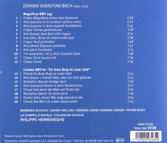 Bach: Magnificat Herreweghe [CD]