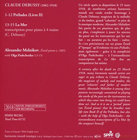 Debussy: Preludes Livre II La Mer Melnikov Pashchenko (digipack) [CD]